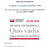 „Quo vadis” Henryka Sienkiewicza lekturą Narodowego Czytania w 2016 roku